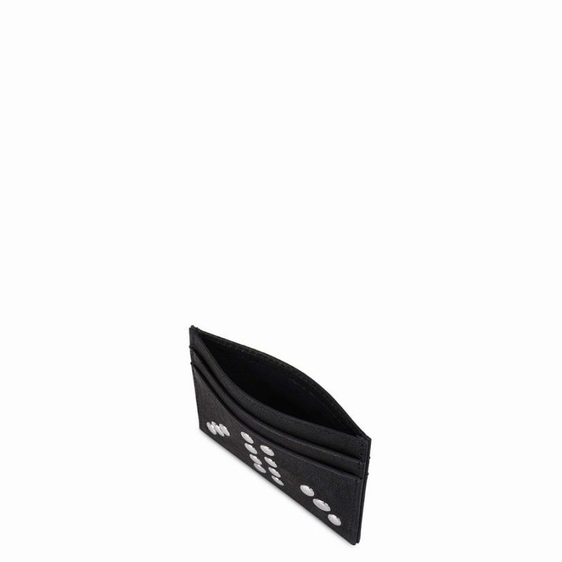Women's Núnoo Pixie Rivet Washed Wallets Black | WEL2670LP