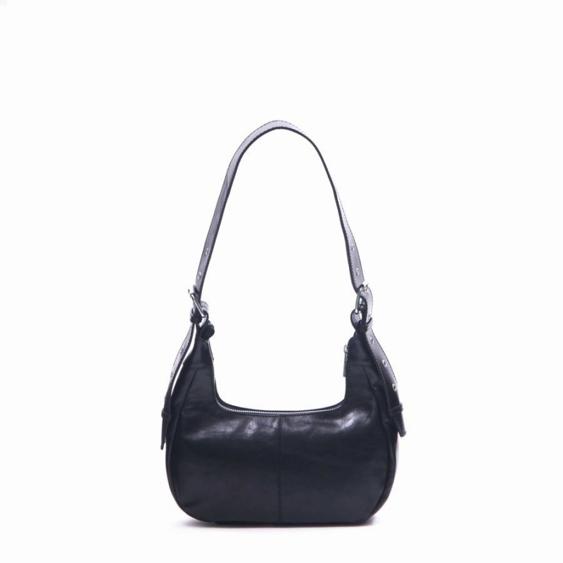 Women's Núnoo Sally Small City Shoulder Bags Black | HOA6230US
