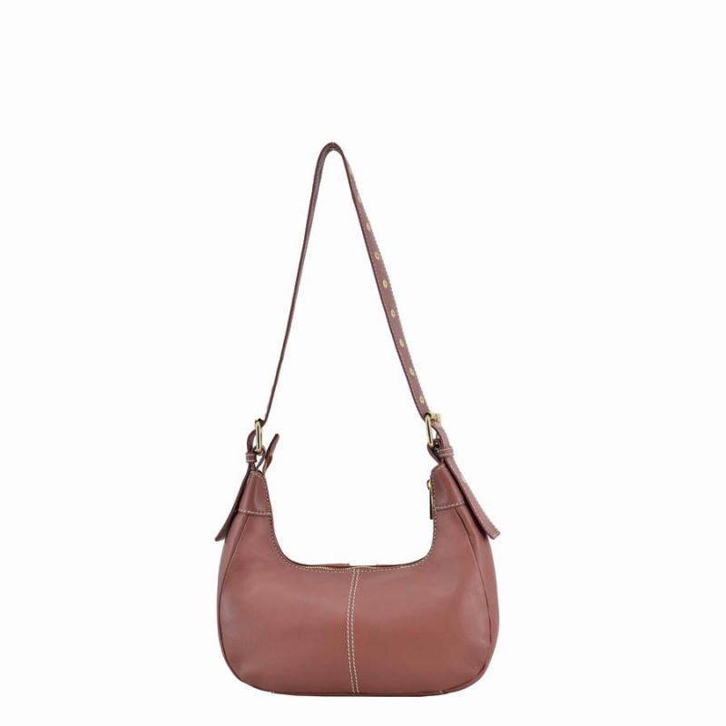 Women's Núnoo Sally Small Cozy Shoulder Bags Pink Brown | GIJ3698TO