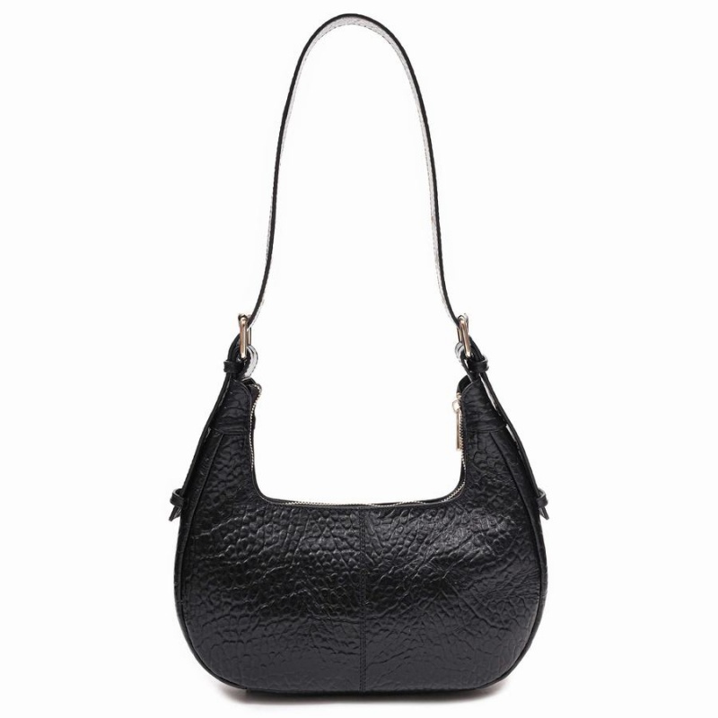 Women's Núnoo Sally Small Eyelet New Zealand Shoulder Bags Black | SXL4150EJ
