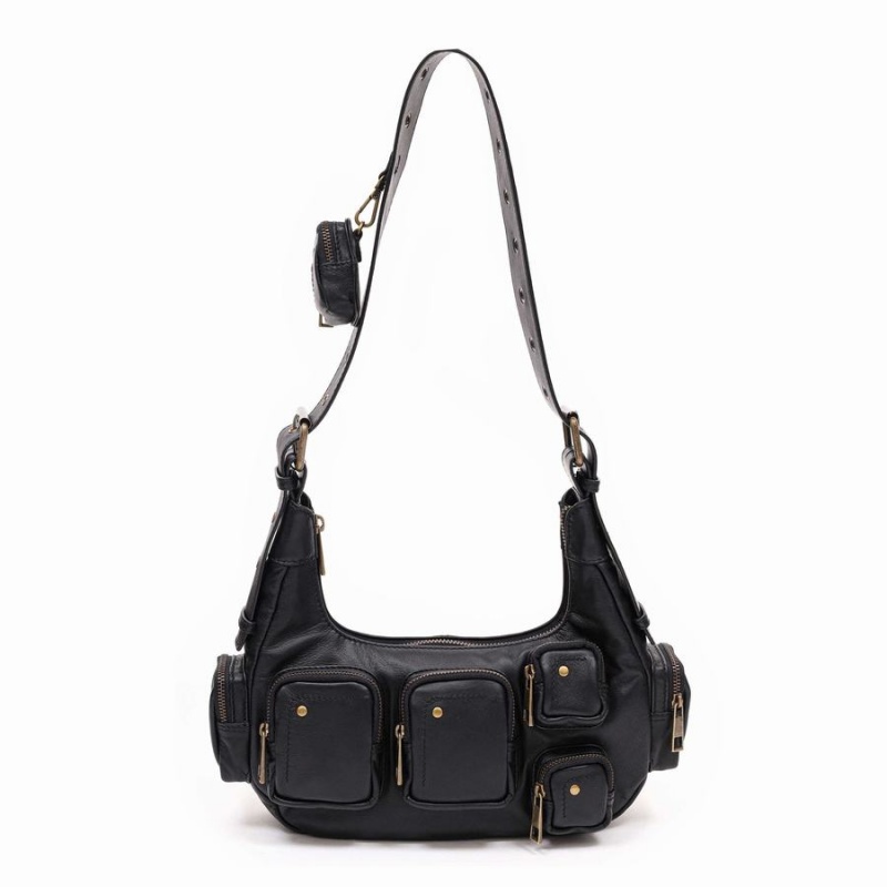 Women\'s Núnoo Sally Small Pocket Sheep Shoulder Bags Black | XYT5826IM
