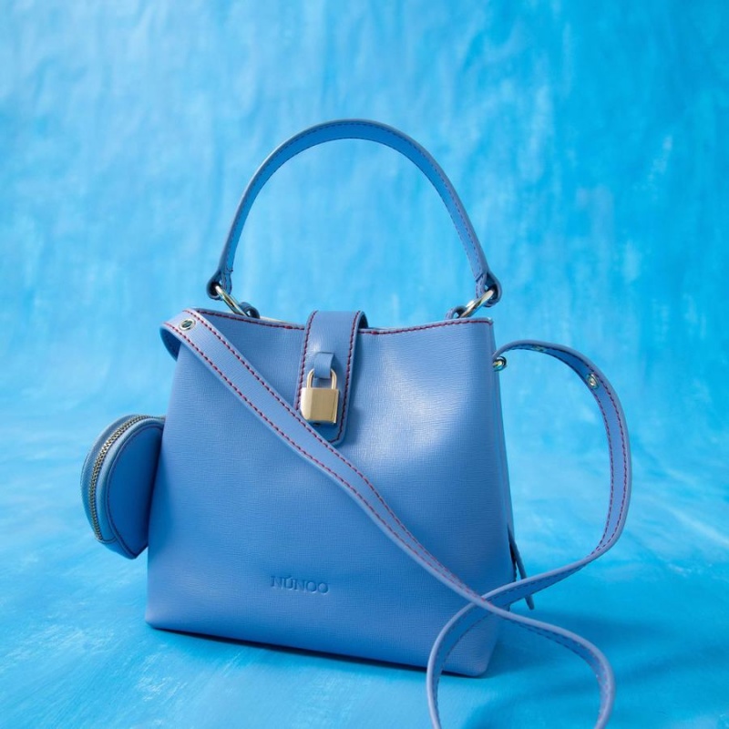 Women's Núnoo Small Chiara Florence Shoulder Bags Light Blue | MBC687UF