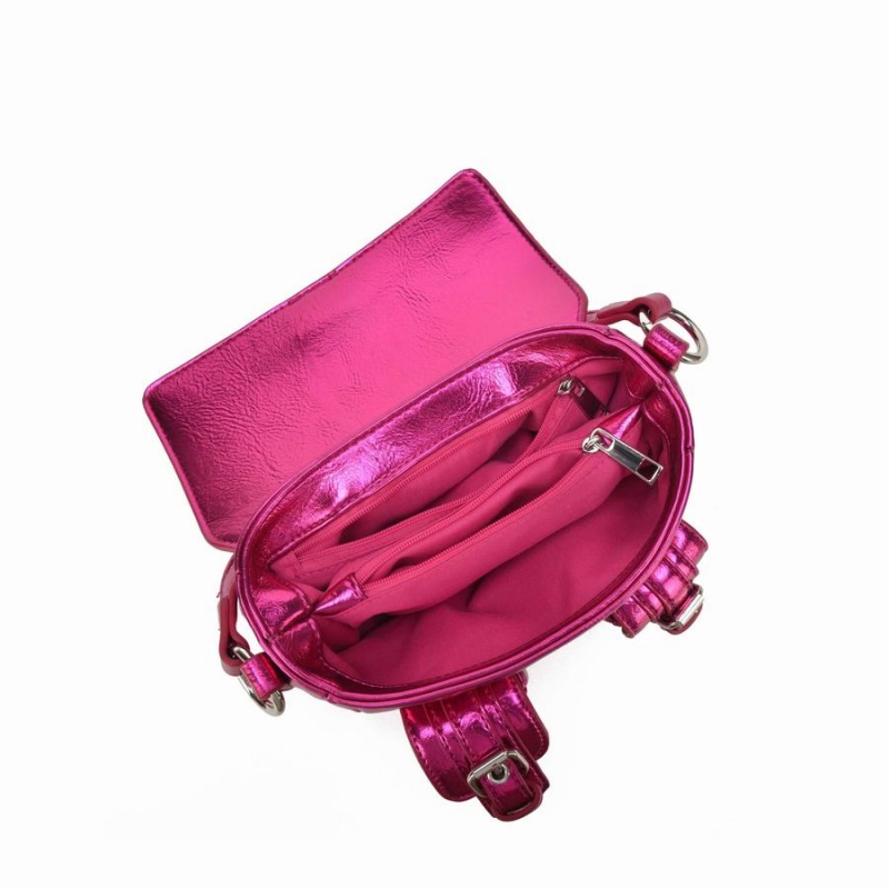 Women's Núnoo Small Honey Buckle Recycled Cool Shoulder Bags Rose Pink | PJL7161FY