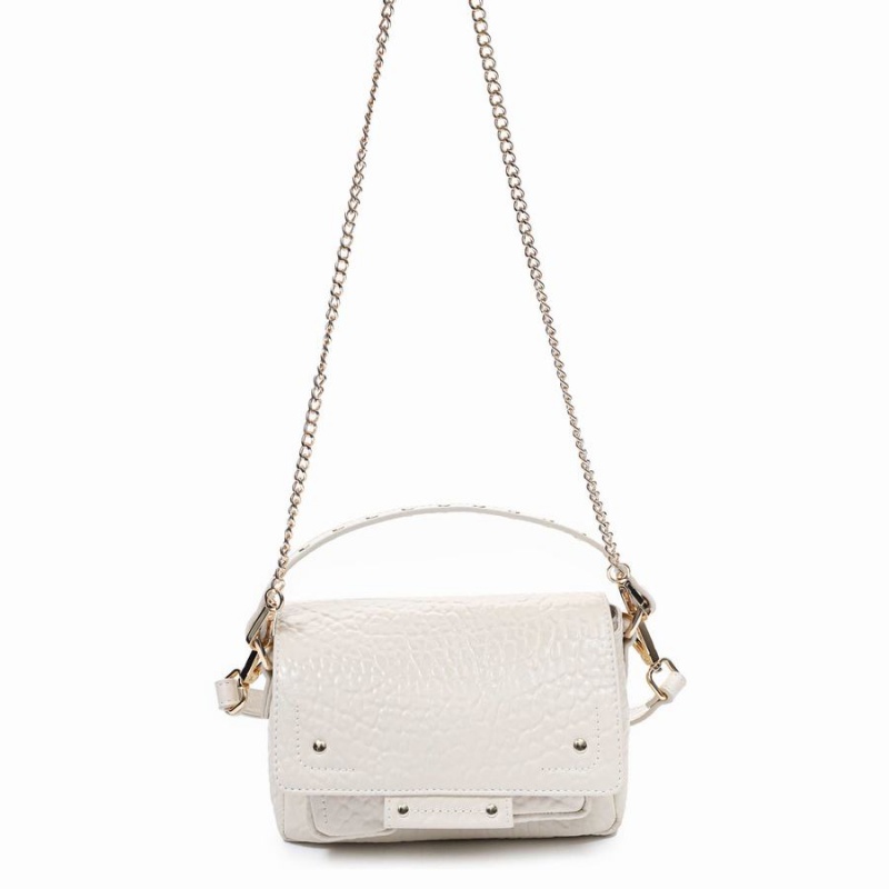 Women\'s Núnoo Small Honey New Zealand Crossbody Bags White | SPF5868VQ
