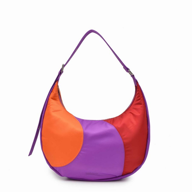 Women\'s Núnoo Stella Recycled Nylon Susmie Shoulder Bags Purple Orange Red | XMZ9239IJ