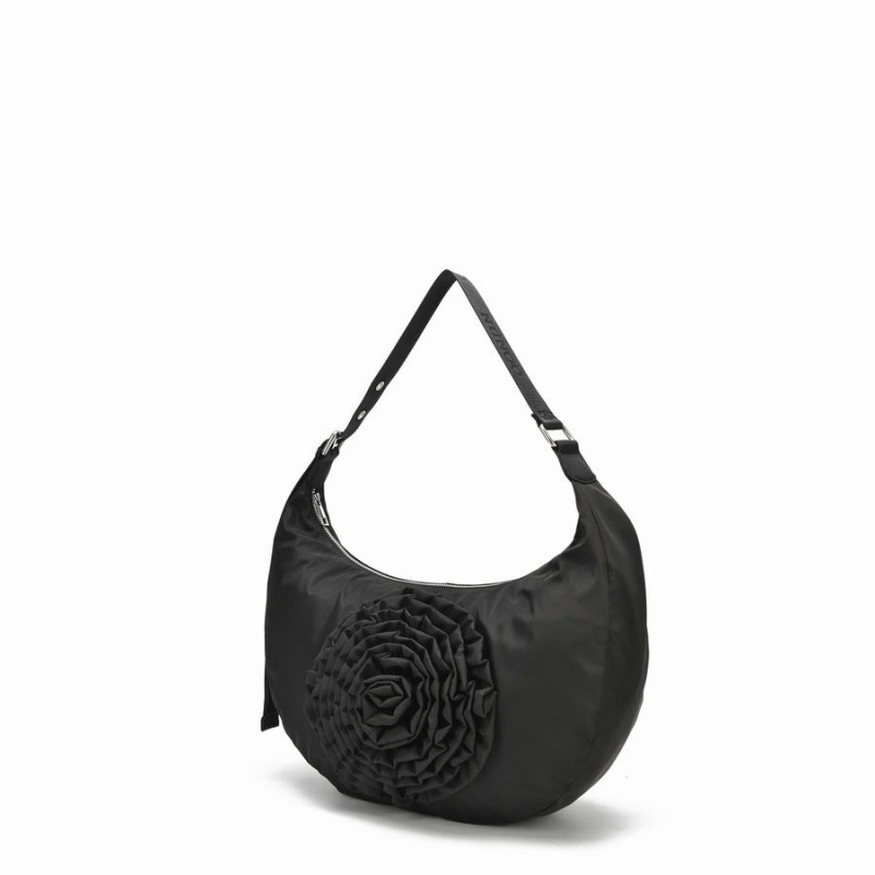 Women's Núnoo Stella Rose Recycled Nylon Shoulder Bags Black | FWH5627EU