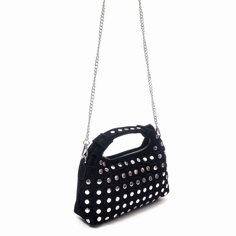 Women's Núnoo Vega Suede Small Bags Black | DCK1190PG